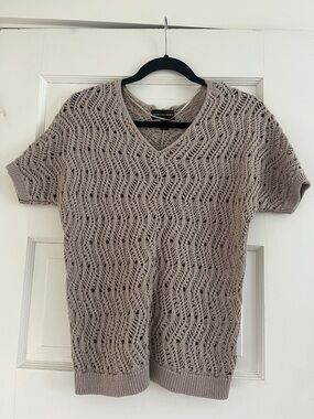 Dana Buchman Women’s Cream short sleeve sweater size small